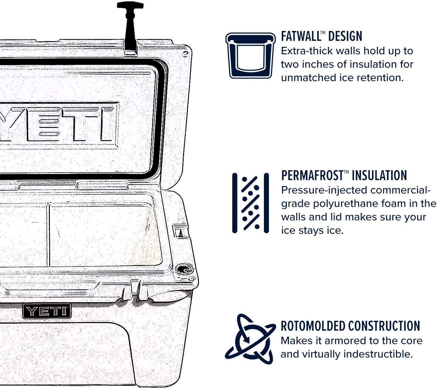 YETI Tundra 45 Cooler, White